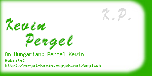 kevin pergel business card